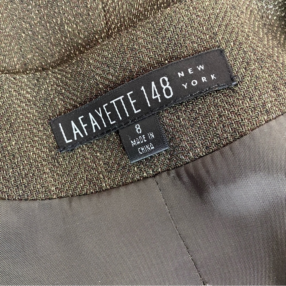 Lafayette 148 New York Virgin Wool Wrap Tie Blazer Size 8 - Picture 4 of 7